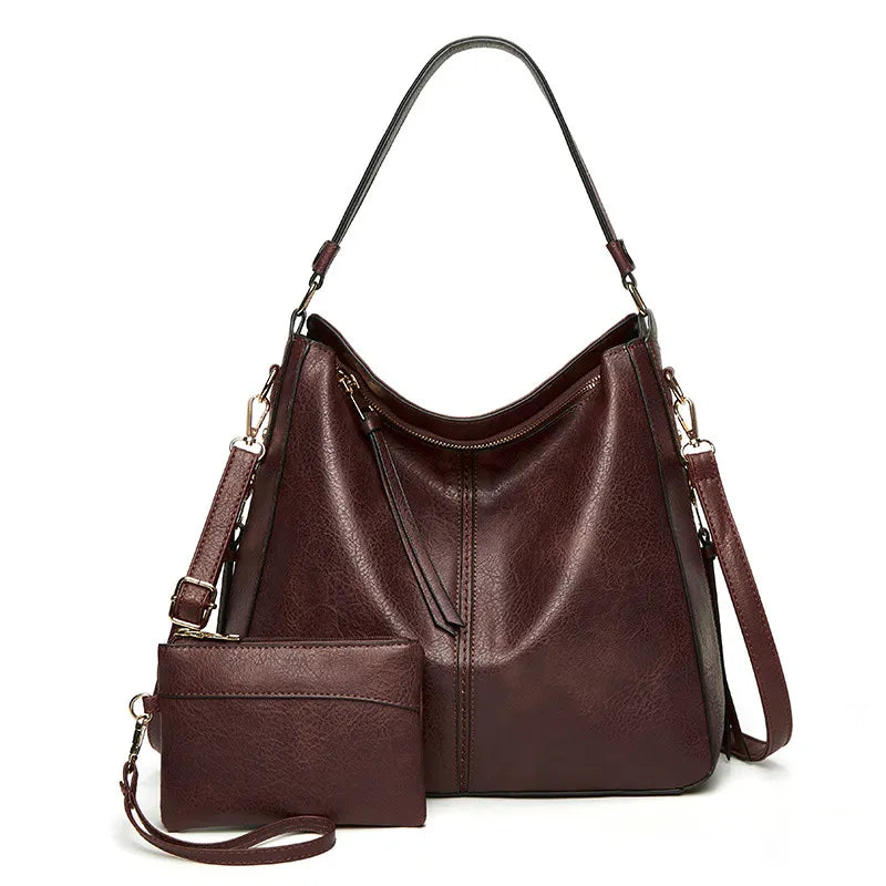 Marisa | Bolso de Mano Clásico de Estilo Vintage - Marrón oscuro