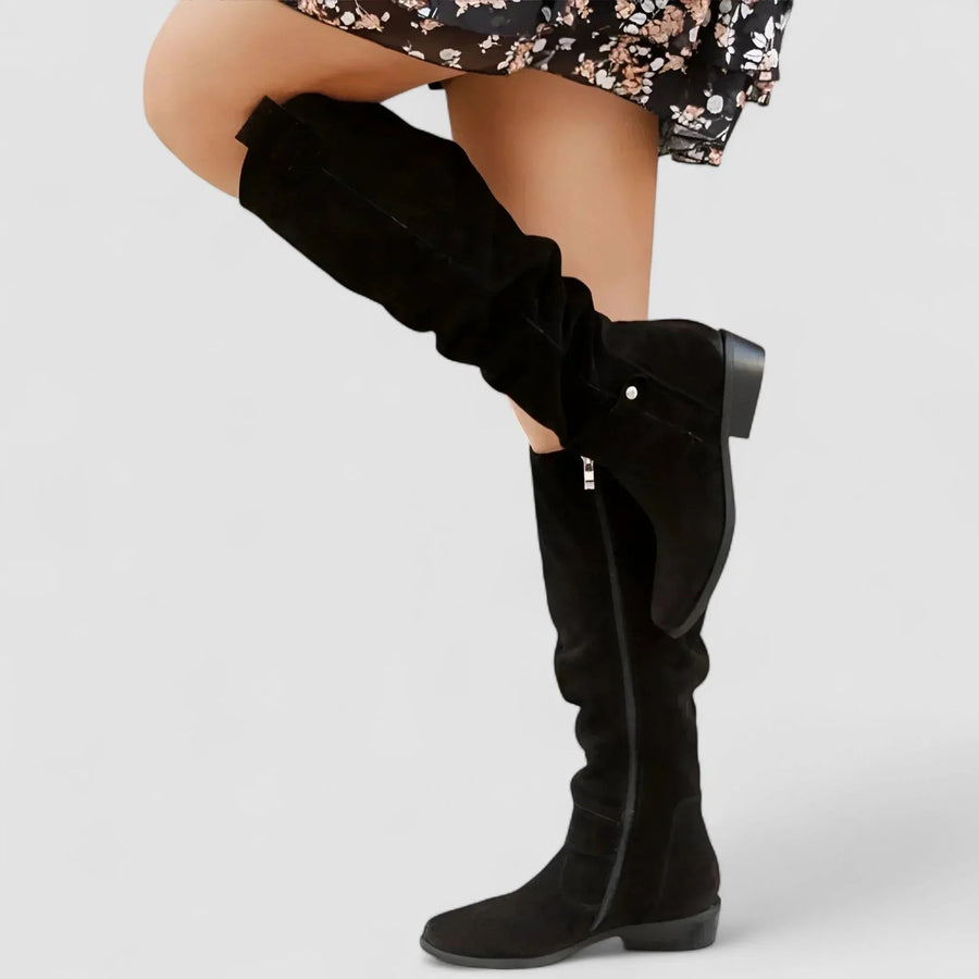 Letizia | Botas Ortopédicas de Estilo Western - Negro