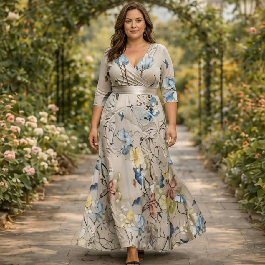 Elsa | Vestido Maxi Fluido Estilo Cruzado