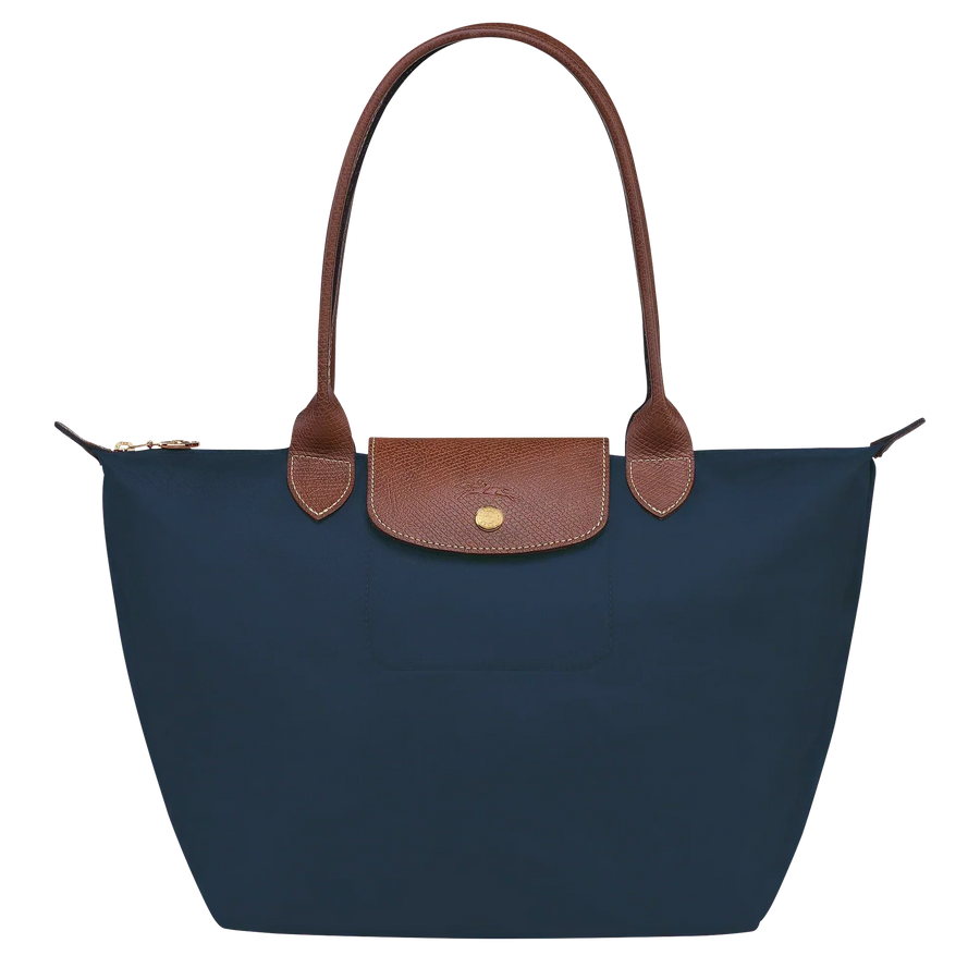 Leila | Bolso Tote Plegable Mediano en Azul Marino