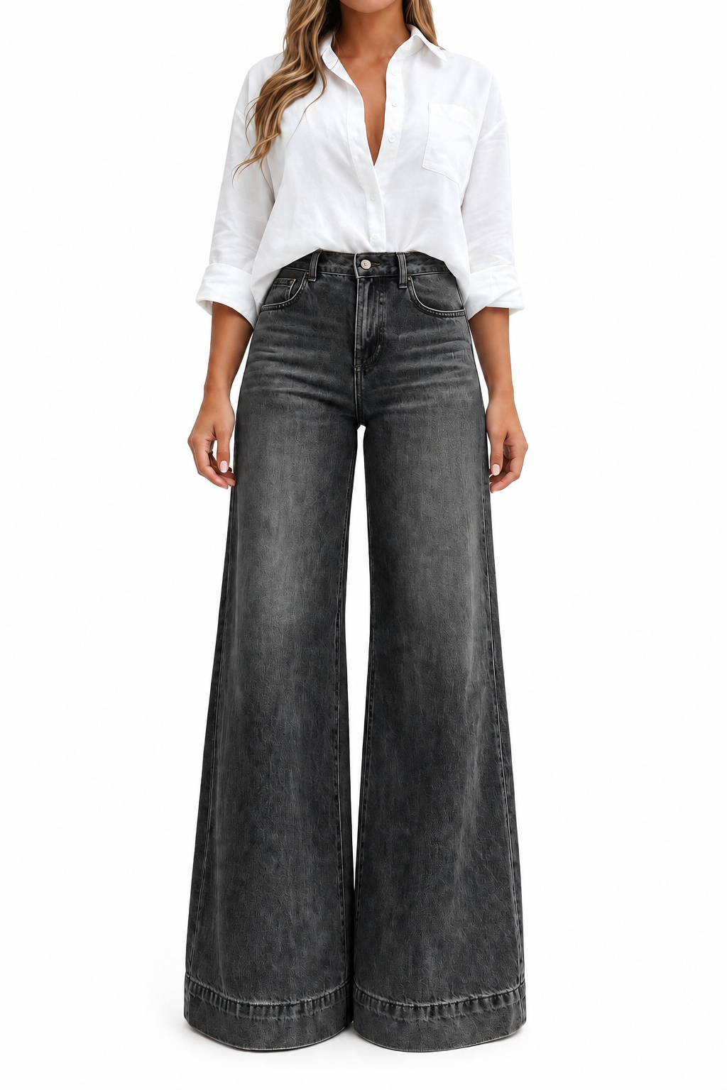 Savina | Jeans de Cintura Alta y Pierna Ancha