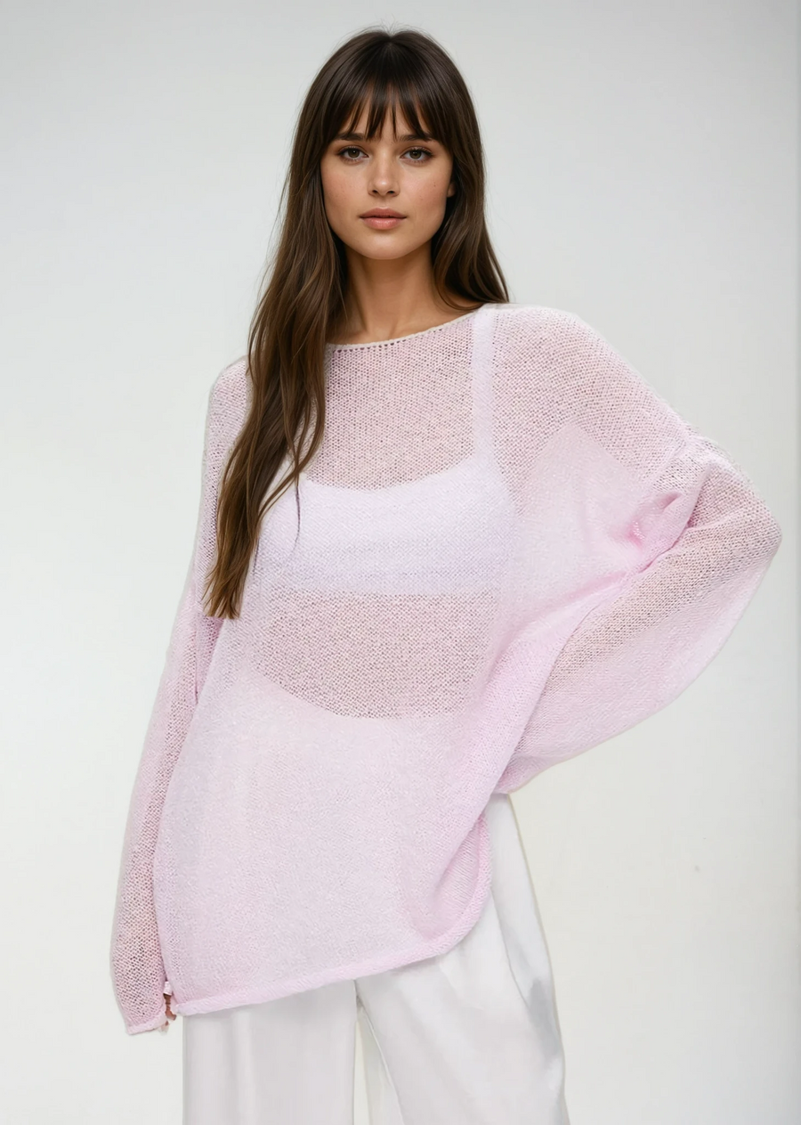 Ines | Jersey Ligero de Cuello Barco
