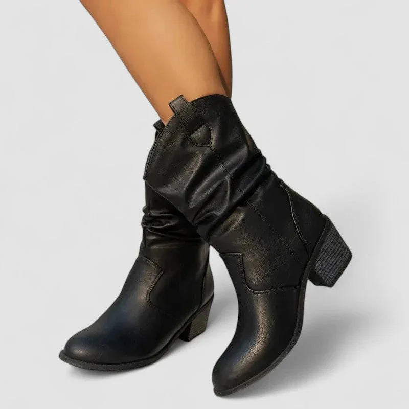 Federica | Botas Ortopédicas de Piel - Negro