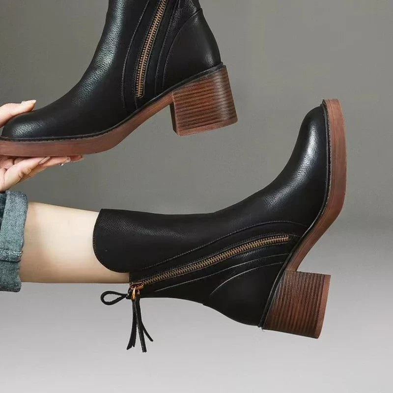 Matilde | Botines de Tacón en Piel Premium