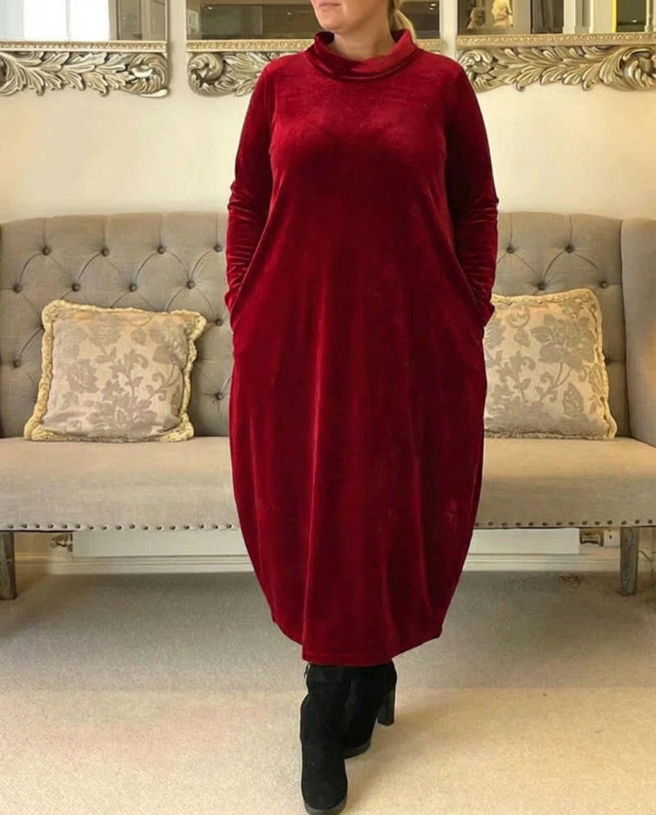 Lorella | Vestido Relajado de Terciopelo