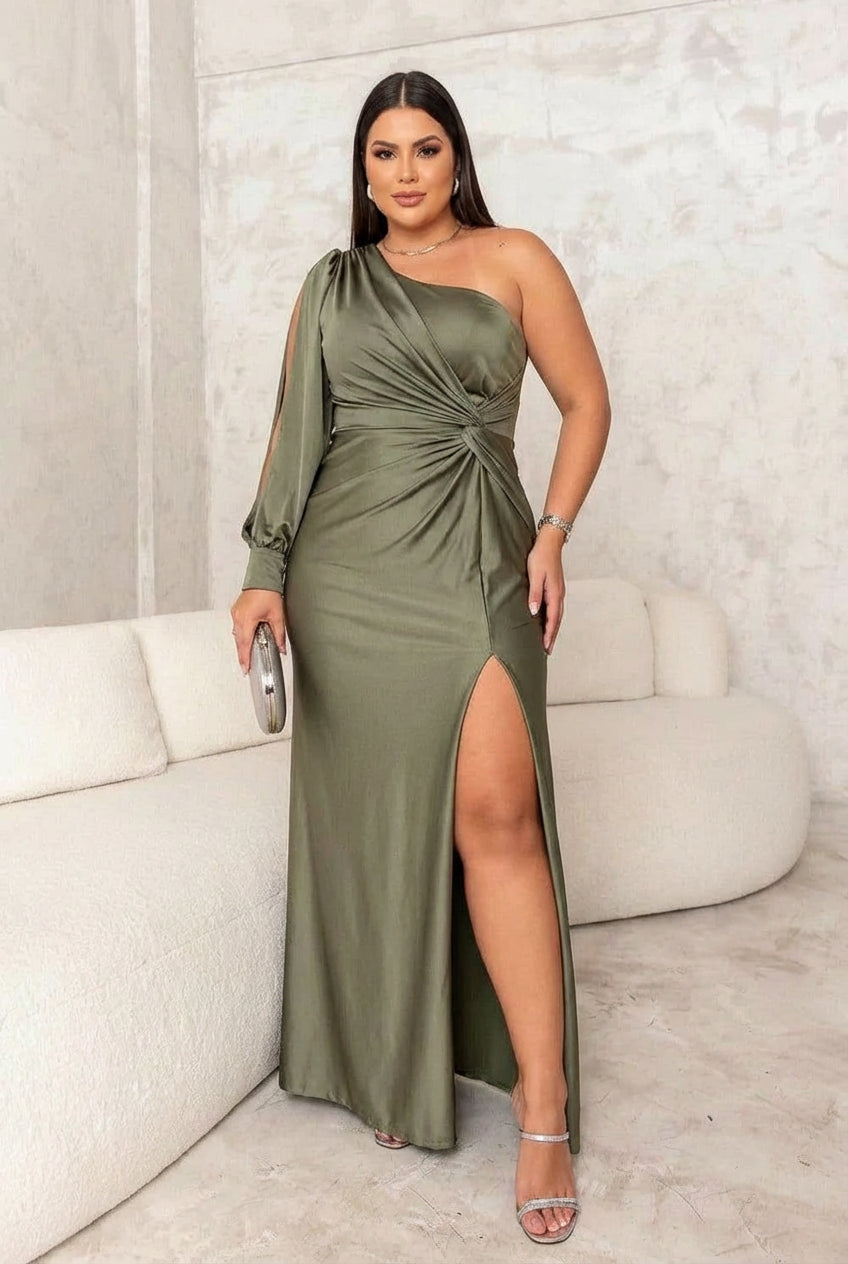 Gina | Vestido Maxi Elegante de un Hombro