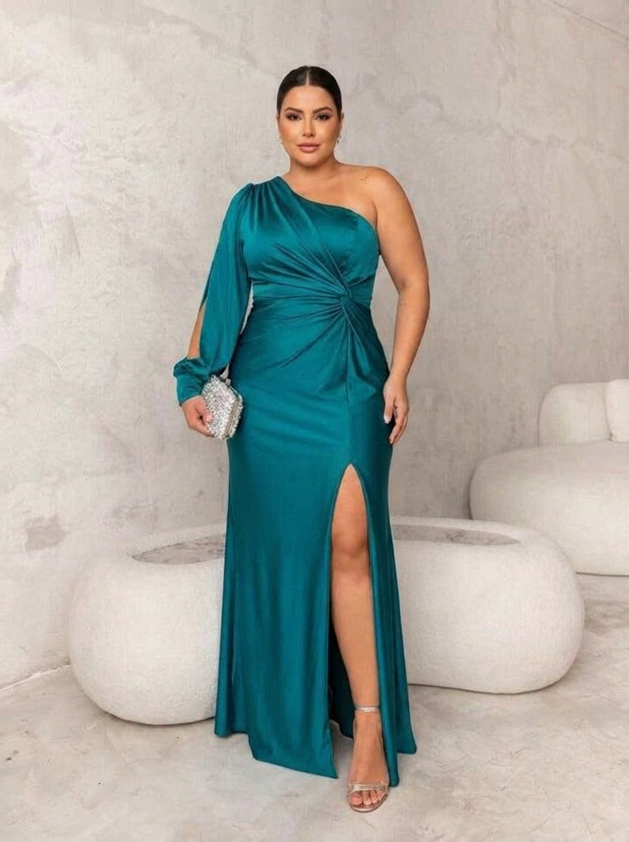 Gina | Vestido Maxi Elegante de un Hombro