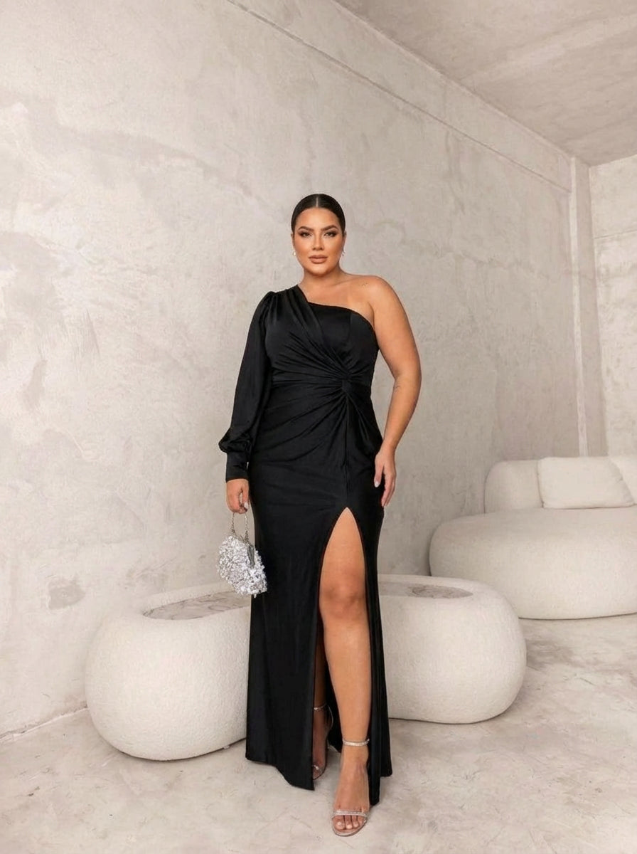 Gina | Vestido Maxi Elegante de un Hombro