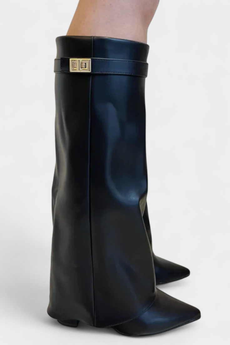 Bottes à genouillères Raya à talon bloc