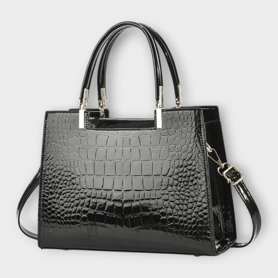 Lucia | Bolso Tote Estructurado con Efecto Cocodrilo