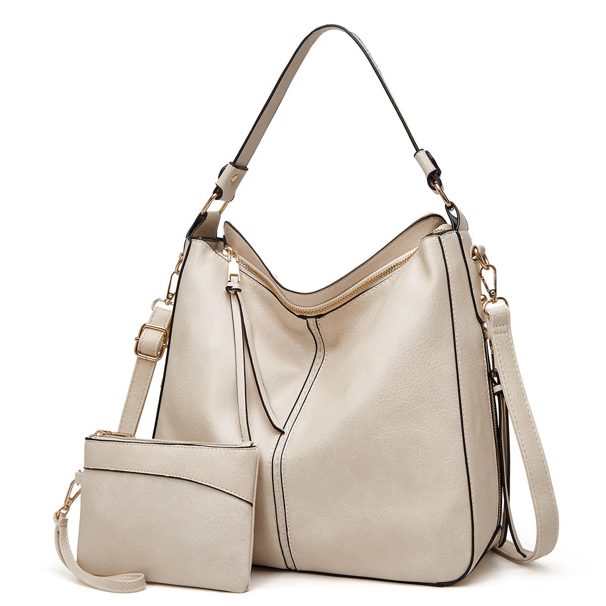 Marisa | Bolso de Mano Clásico de Estilo Vintage - Beige