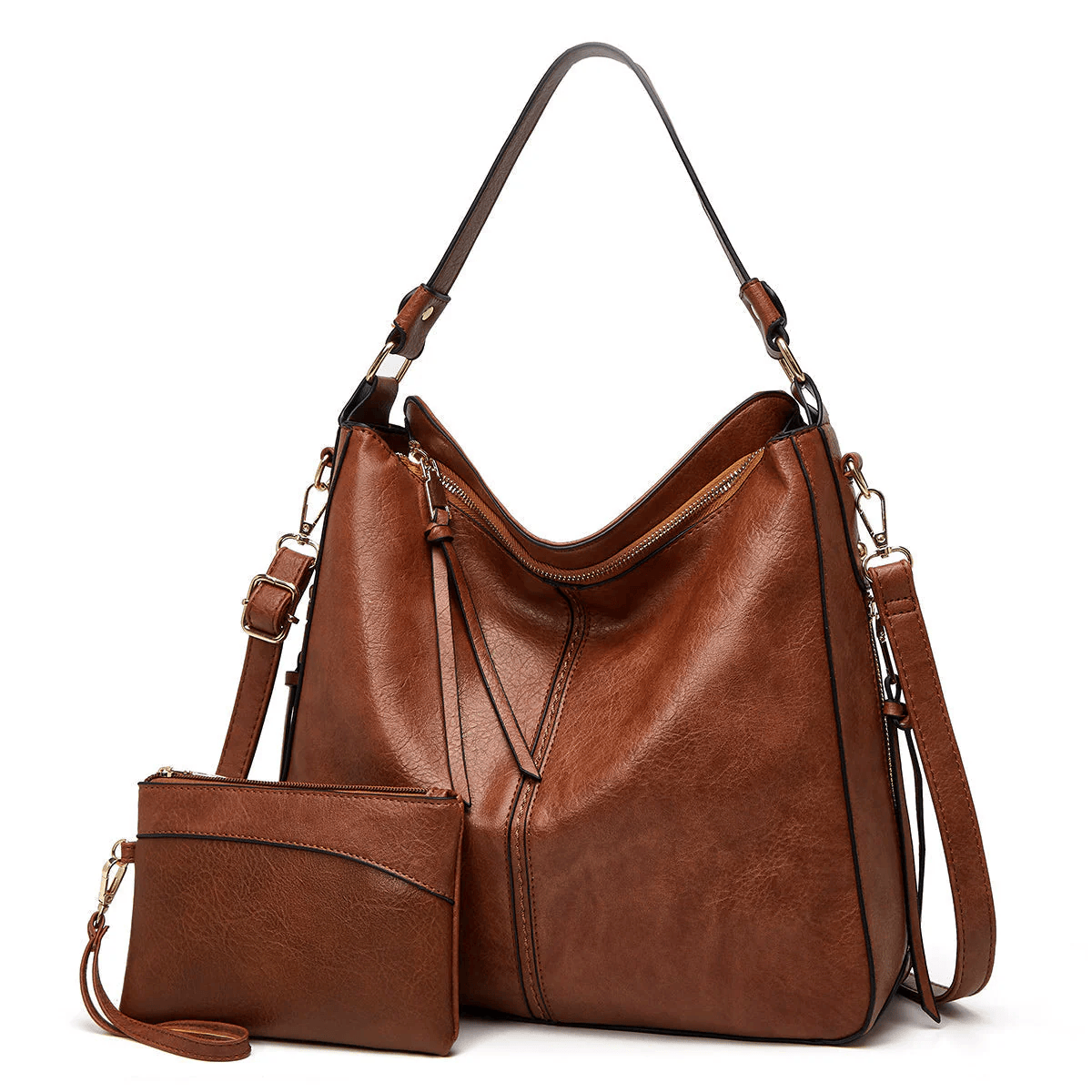 Marisa | Bolso de Mano Clásico de Estilo Vintage - Marrón