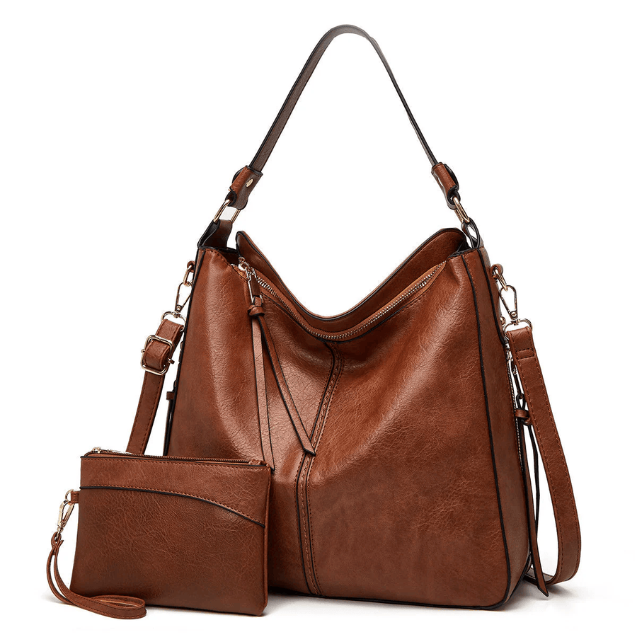 Marisa | Bolso de Mano Clásico de Estilo Vintage - Marrón