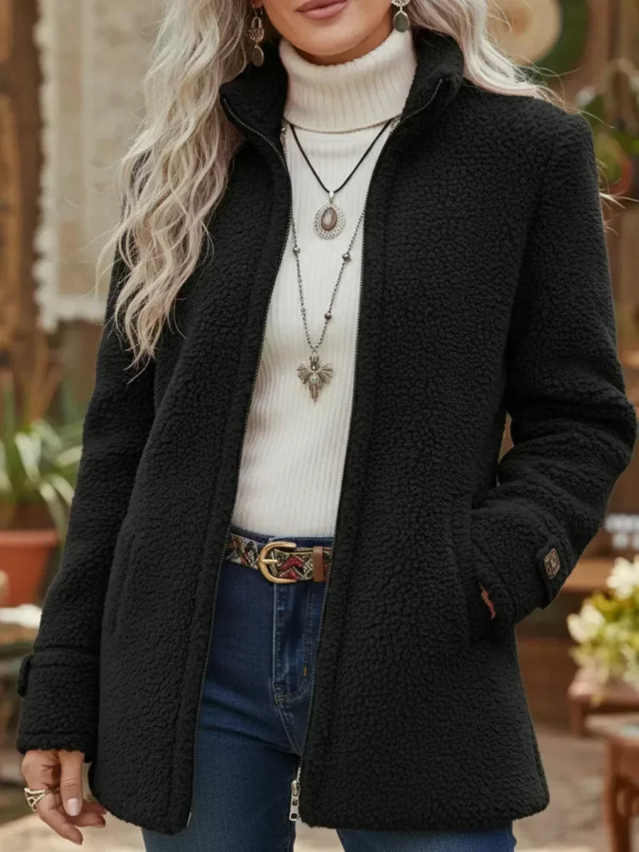 Bianca | Chaqueta Acogedora con Cuello Mao