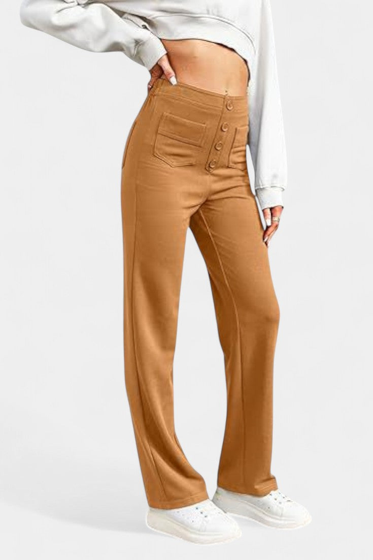 Bice | Pantalon droit taille haute et extensible