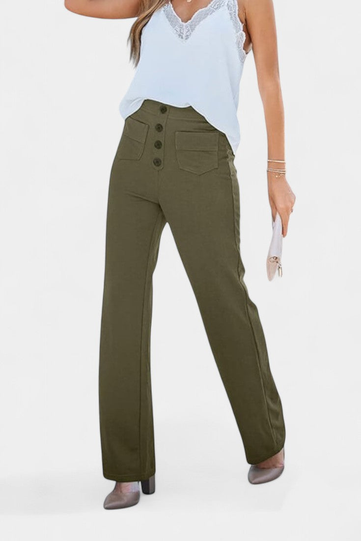 Bice | Pantalon droit taille haute et extensible