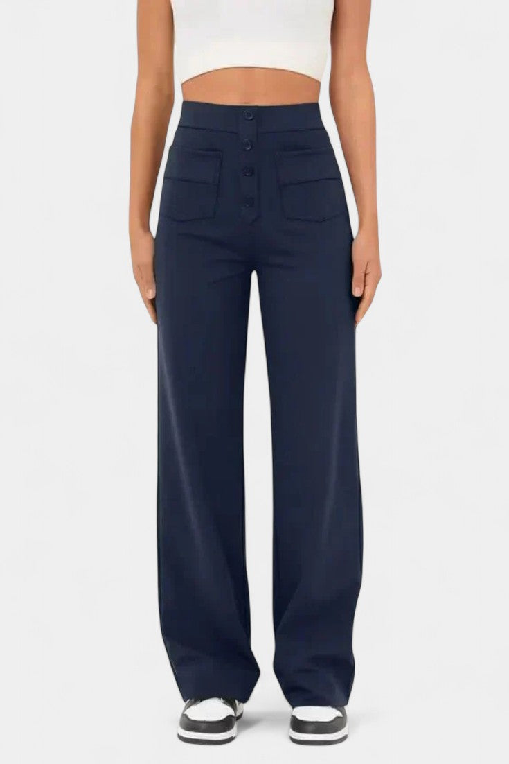 Bice | Pantalon droit taille haute et extensible