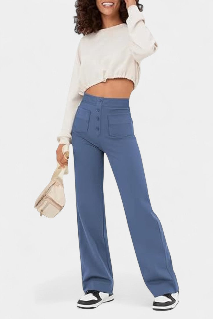 Bice | Pantalon droit taille haute et extensible