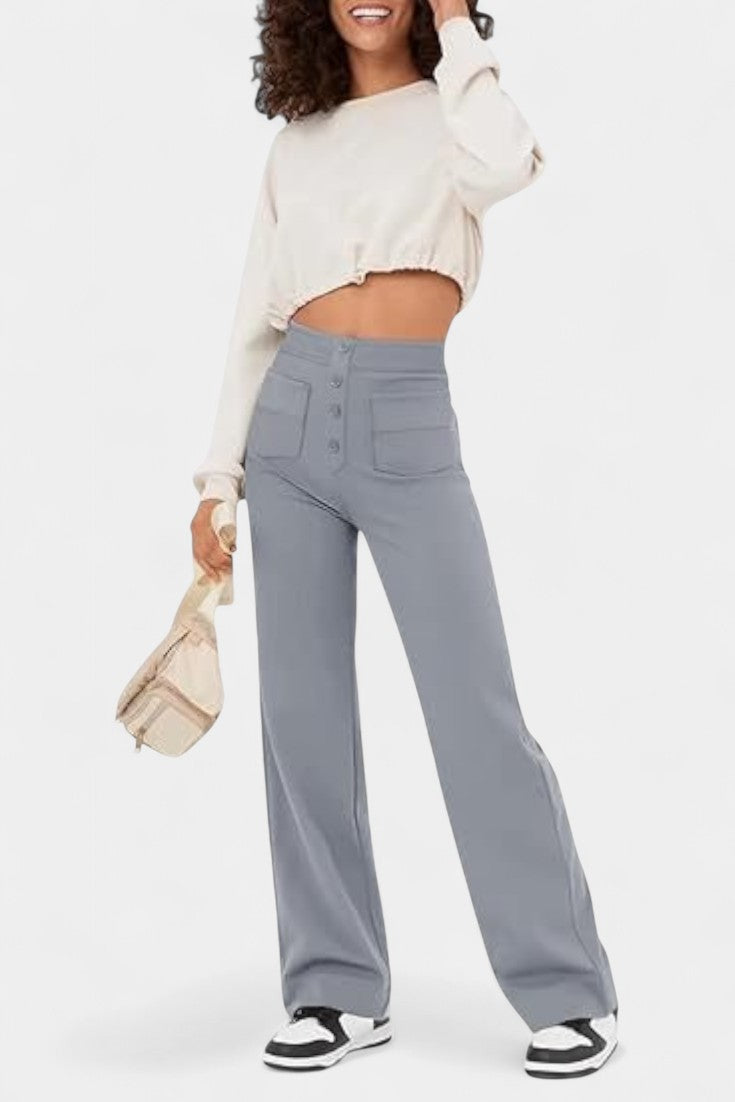 Bice | Pantalon droit taille haute et extensible