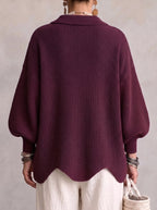 Tiziana | Cárdigan Oversize con Cuello XL