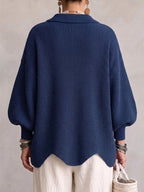 Tiziana | Cárdigan Oversize con Cuello XL