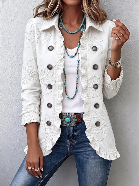 Simona | Chaqueta con Volantes y Botones
