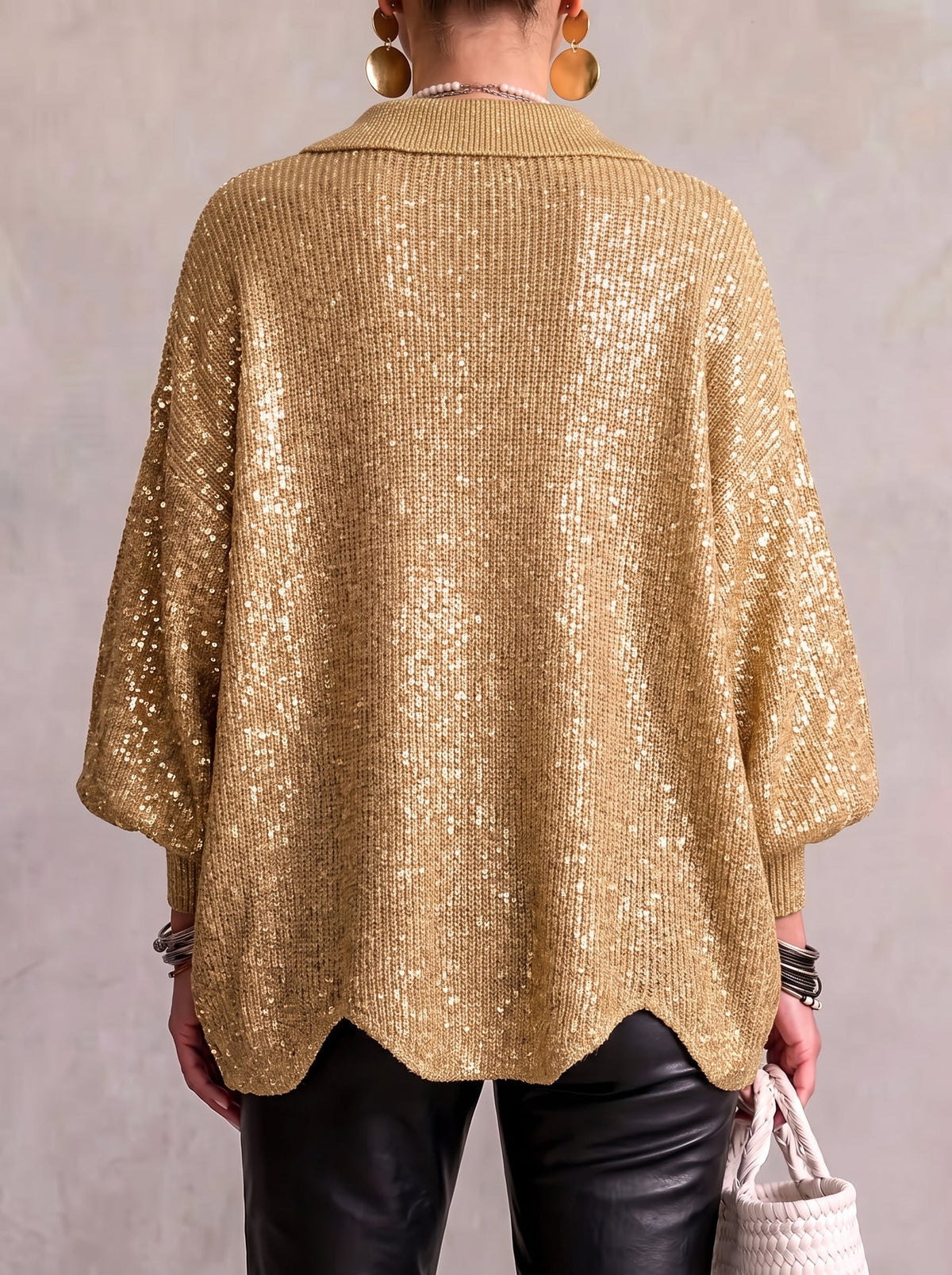 Tiziana | Cárdigan Oversize con Cuello XL