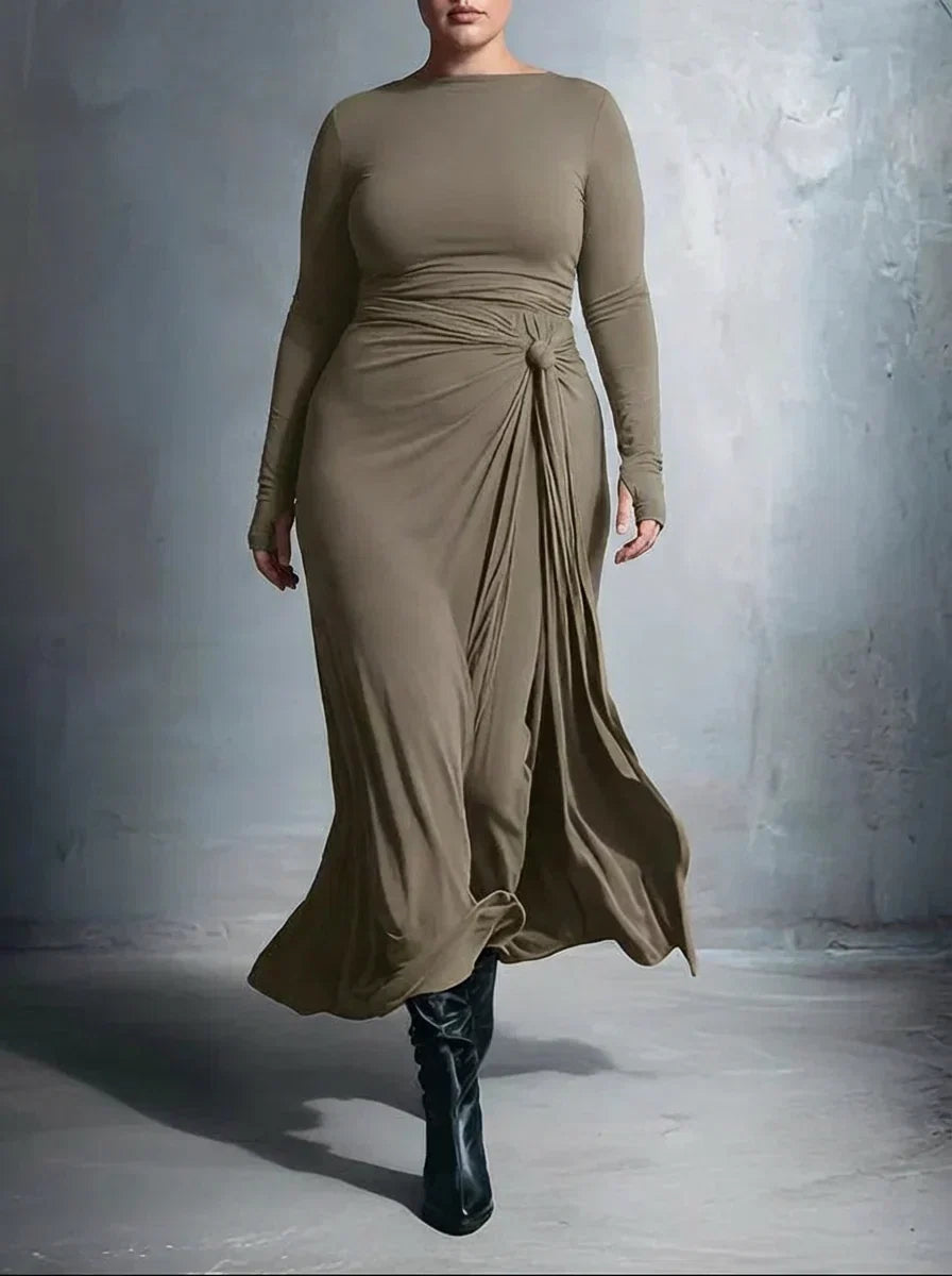 Fernanda | Vestido Maxi con Nudo Lateral